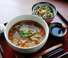 けんちんうどん＆あんみつセット